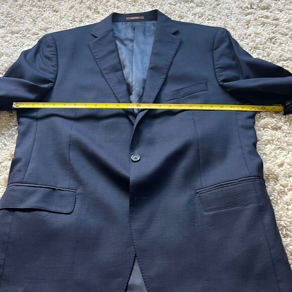 Peter Millar Suit Jacket Blazer Sport Coat Mens 44T Wool Navy - Picture 8 of 16